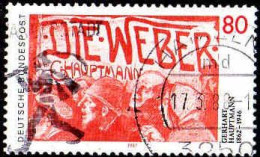 RFA Poste Obl Yv:1176 Mi:1344 Gerhart Hauptmann Die Weber (TB Cachet Rond) - Used Stamps