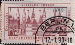 RFA Poste Obl Yv:1279 Mi:1447 Altstadt Lübeck Weltkulturerbe Der Unesco (TB Cachet à Date) Berlin 12-1-90 - Gebraucht