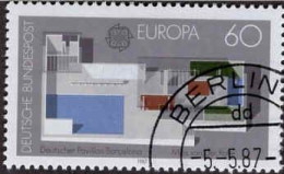 RFA Poste Obl Yv:1153 Mi:1321 Deutscher Pavillon Barcelona Mies Van Der Rohe (TB Cachet à Date) Berlin 5-5-87 - Used Stamps