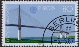 RFA Poste Obl Yv:1154 Mi:1322 Köhlbrandbrücke Hamburg (TB Cachet à Date) Berlin 5-5-87 - Used Stamps