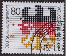 RFA Poste Obl Yv:1141 Mi:1309 Volkszählung Recensement De La Population (TB Cachet à Date) Berlin 15-1-87 - Used Stamps