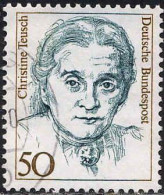 RFA Poste Obl Yv:1136 Mi:1304 Christine Teusch Politicienne (cachet Rond) - Used Stamps