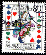 RFA Poste Obl Yv:1125 Mi:1293 Deutsche Skatkongresse Dame De Coeur (Beau Cachet Rond) - Usados