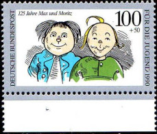 RFA Poste N** Yv:1290 Mi:1458 Für Die Jugend Wilhelm Busch Max & Moritz (Bord De Feuille) - Unused Stamps