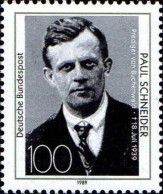 RFA Poste N** Yv:1263 Mi:1431 Paul Schneider Pretre à Buchenwald - Unused Stamps