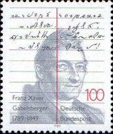 RFA Poste N** Yv:1255 Mi:1423 Frantz Xaver Gabelsberger Stenographe - Unused Stamps