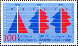 RFA Poste N** Yv:1258 Mi:1426 Gesetzlische Rentenversicherung - Unused Stamps
