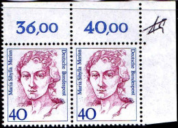 RFA Poste N** Yv:1163 Mi:1331 Maria Sybylla Merian Peintre (Paire) - Unused Stamps