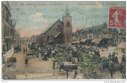 [62] Pas De Calais Berck Plage Place De L' Eglise Marché - Berck