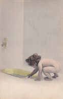 Fillette Se Préparant Au Bain Baignoire Bathtub With Small Girl Edit Clement Tournier Genève  Serie 12 Avant 1903 - Autres & Non Classés