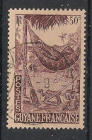 GUYANE - 1947 - N°YT. 203 - Hamac 50c - Oblitéré / Used - Oblitérés