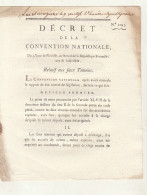 DECRET DE LA CONVENTION NATIONALE An II Tribunal - Relatif Aux Faux Témoins - Décrets & Lois