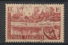 GUYANE - 1947 - N°YT. 205 - Maroni 1f - Oblitéré / Used - Usados
