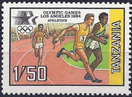 Tanzania 1984 - Mi 243 - YT 240 ( Los Angeles Olympics : Running ) MNH** - Tanzania (1964-...)