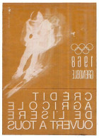 Autocollant  X° Jeux Olympiques D'Hiver De GRENOBLE 1968 Olympic Games 68 CREDIT AGRICOLE DE L'ISERE - Sonstige & Ohne Zuordnung