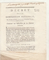 DECRET DE LA CONVENTION NATIONALE An II Instructions Sur Les Charrois Militaires - Wetten & Decreten