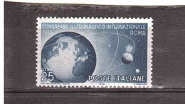 1956 L.25 CONGRESSO ASTRONAUTICO - 1946-60: Nieuw/plakker