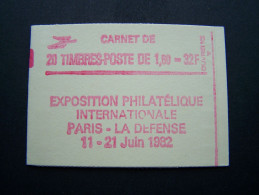 2187-C4 CONF. 8 FERME 20 TIMBRES LIBERTE DE GANDON 1,60 ROUGE PHILEXFRANCE 82 - Modern : 1959-...