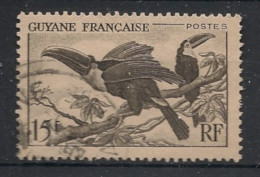 GUYANE - 1947 - N°YT. 214 - Toucan 15f - Oblitéré / Used - Used Stamps