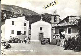 Umbria-perugia-civita Civita Di Cascia Frazione Di Cascia Piazza Della Frazione Veduta Case Persone Chiesa Auto Animata - Andere & Zonder Classificatie