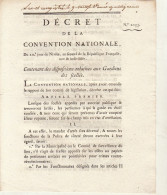 DECRET DE LA CONVENTION NATIONALE An II Gardien Des Scellés - Tribunal Justice - Decretos & Leyes