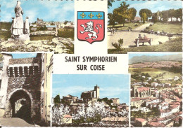 SAINT-SYMPHORIEN-SUR-COISE (69) Carte Multivues - Blason En 1969  CPSM GF - Saint-Symphorien-sur-Coise