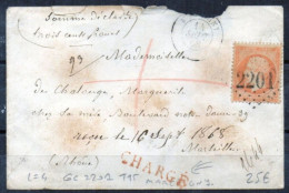 FRANCE N° 23 - (GC 2201 Marcigny ) Chargé - 1849-1876: Classic Period