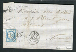 Rare Lettre De Champvans Par Dôle Du Jura Pour Pézenas ( Hérault 1874 ) Avec Un N° 60B Type II - 1849-1876: Klassik