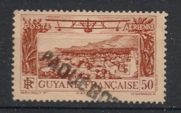 GUYANE - 1933 - Poste Aérienne PA N°YT. 11 - Avion 50c Brun - Oblitéré PAQUEBOT  / Used - Used Stamps