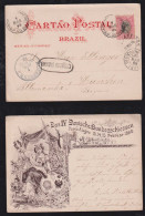 Brazil Brasil 1898 Picture Postcard PORTO ALEGRE X MUNICH Germany Das IV Deutsche Bundesschiessen - Cartas & Documentos