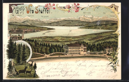 Lithographie Zürich, Gasthaus Uto Staffel, Panorama  - Sonstige & Ohne Zuordnung