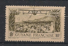 GUYANE - 1933 - Poste Aérienne PA N°YT. 17 - Avion 10f Gris-olive - Oblitéré  / Used - Gebruikt