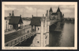 AK Bonn A. Rhein, Rheinbrücke  - Bonn