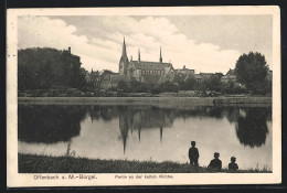 AK Offenbach-Bürgel / Main, Partie An Der Kathol. Kirche  - Offenbach