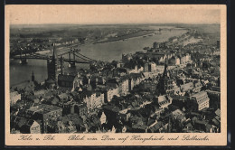 AK Köln A. Rh., Blick Vom Dom Auf Hängebrücke Und Südbrücke  - Köln