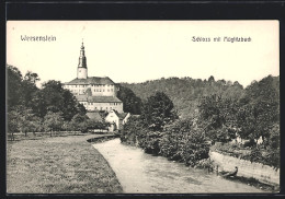 AK Weesenstein, Schloss Mit Müglitzbach  - Weesenstein A. D. Mueglitz