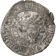 France, Charles V, Blanc Au K, 1365-1380, Billon, TB+, Duplessy:363 - 1364-1380 Karl V. Der Weise