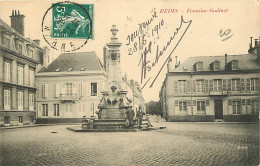 51 - Reims - Fontaine Godinot - Animée - Oblitération Ronde De 1910 - CPA - Voir Scans Recto-Verso - Reims