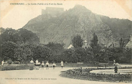 50 - Cherbourg - Le Jardin Public Et Le Fort Du Roule - Animée - CPA - Voir Scans Recto-Verso - Cherbourg