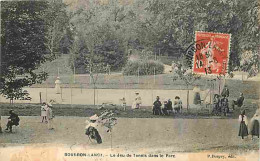 71 - Bourbon Lancy - Le Jeu De Tennis Dans Le Parc - Animée - Terrain De Tennis - CPA - Voir Scans Recto-Verso - Autres & Non Classés