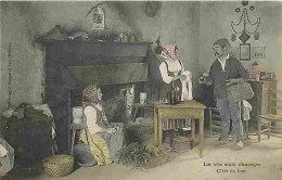 Métiers - Paysans - La Vie Aux Champs - C'est Du Bon - Animée - Colorisée - Folklore - Cheminée - CPA - Voir Scans Recto - Campesinos