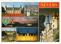 58 - Nevers - Le Palais Ducal - Multivues - Blasons - Flamme Postale - CPM - Voir Scans Recto-Verso - Nevers