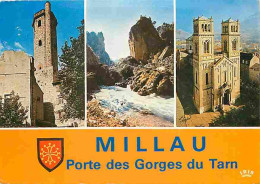 12 - Millau - Porte Des Gorges Du Tarn - Multivues - Blasons - Flamme Postale - CPM - Voir Scans Recto-Verso - Millau