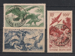 GUYANE - 1947 - Poste Aérienne PA N°YT. 35 à 37 - Série Complète - Oblitéré  / Used - Oblitérés