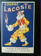 SURGERES             DISTILLERIE ALBERT LACOSTE COGNAC        CLOWN PRESENTANT UNE BOUTEILLE - Surgères