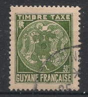 GUYANE - 1947 - Taxe TT N°YT. 23 - 30c Olive - Oblitéré  / Used - Oblitérés