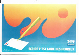 Poste & Facteurs Ecrire C'est Faire Des Heureux Journée De La Lettre Publicité - Postal Services