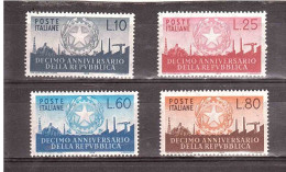 1956 X ANNIVERSARIO REPUBBLICA - 1946-60: Nuevos