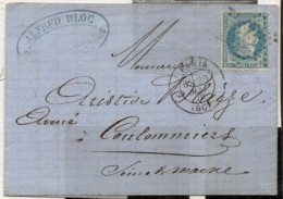 FRANCE N° 29 - (Paris Bureau Central 60 Etoile Muette) - 1849-1876: Classic Period