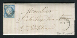 Rare Lettre De Montréjeau Pour Pointis Inard ( Haute Garonne 1874 ) Avec Un N° 60B Type II - 1849-1876: Période Classique